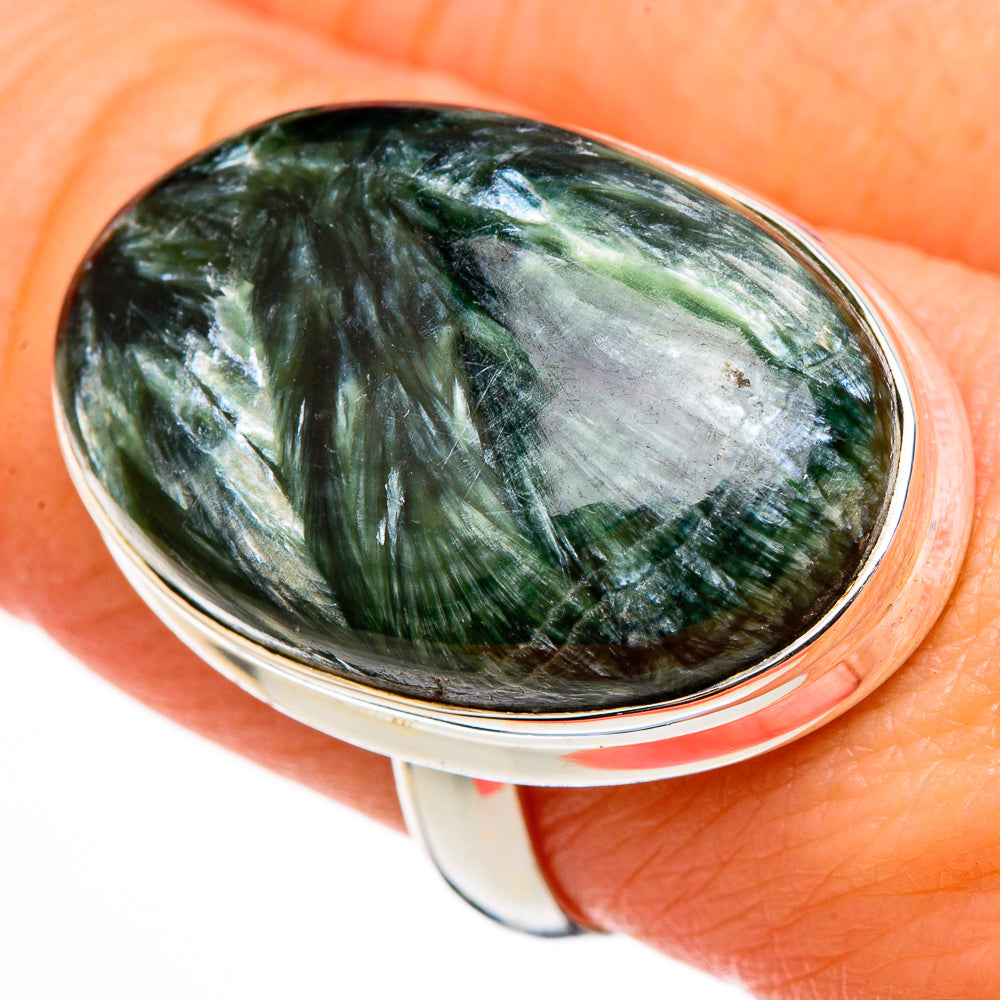 Seraphinite Rings handcrafted by Ana Silver Co - RING100425