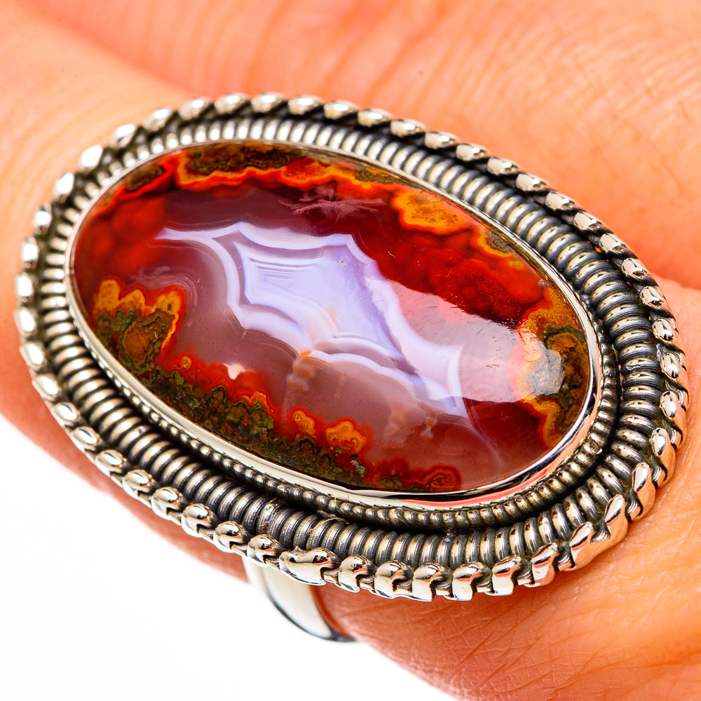 Moroccan Agate Rings handcrafted by Ana Silver Co - RING100427