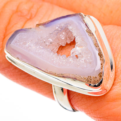 White Geode Slice Rings handcrafted by Ana Silver Co - RING100434