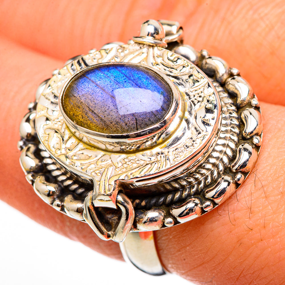 Labradorite Rings handcrafted by Ana Silver Co - RING100435