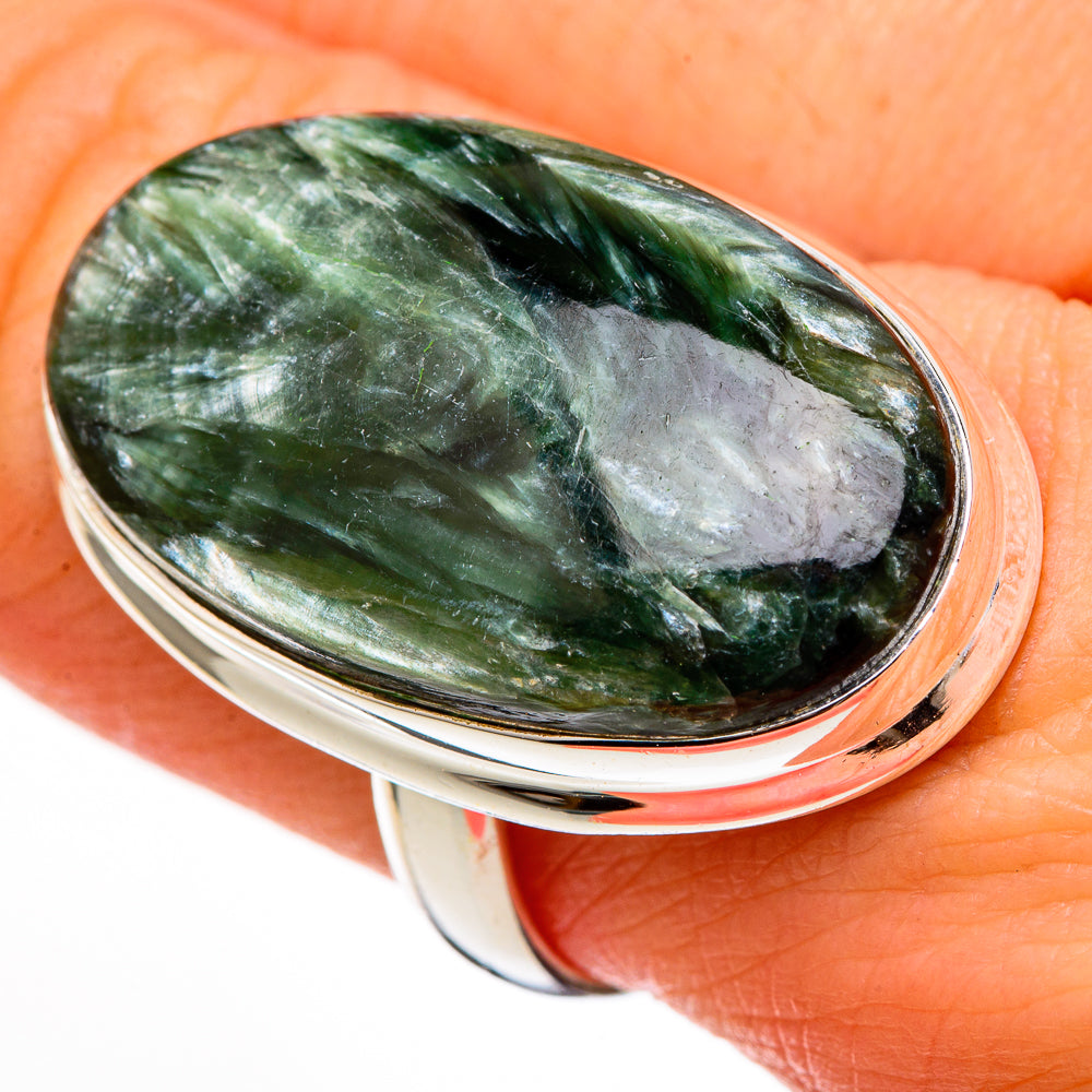 Seraphinite Rings handcrafted by Ana Silver Co - RING100437