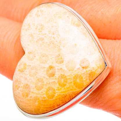 Fossil Coral Rings handcrafted by Ana Silver Co - RING100442