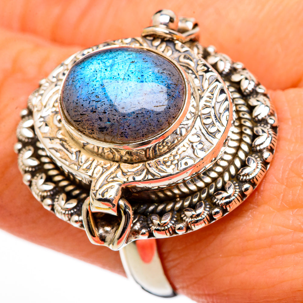 Labradorite Rings handcrafted by Ana Silver Co - RING100453
