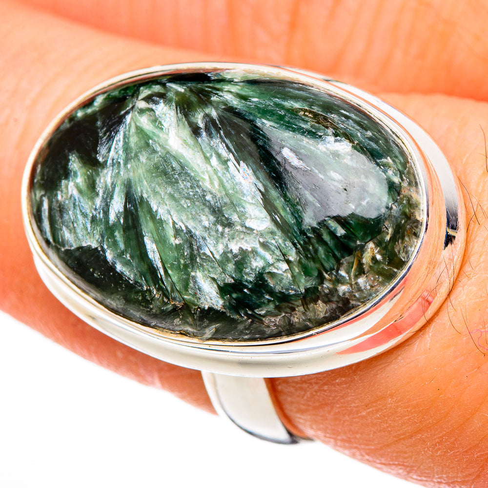 Seraphinite Rings handcrafted by Ana Silver Co - RING100455