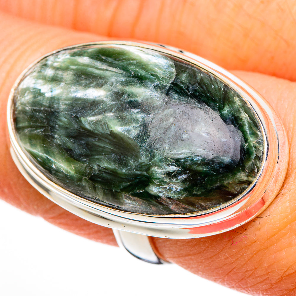 Seraphinite Rings handcrafted by Ana Silver Co - RING100456
