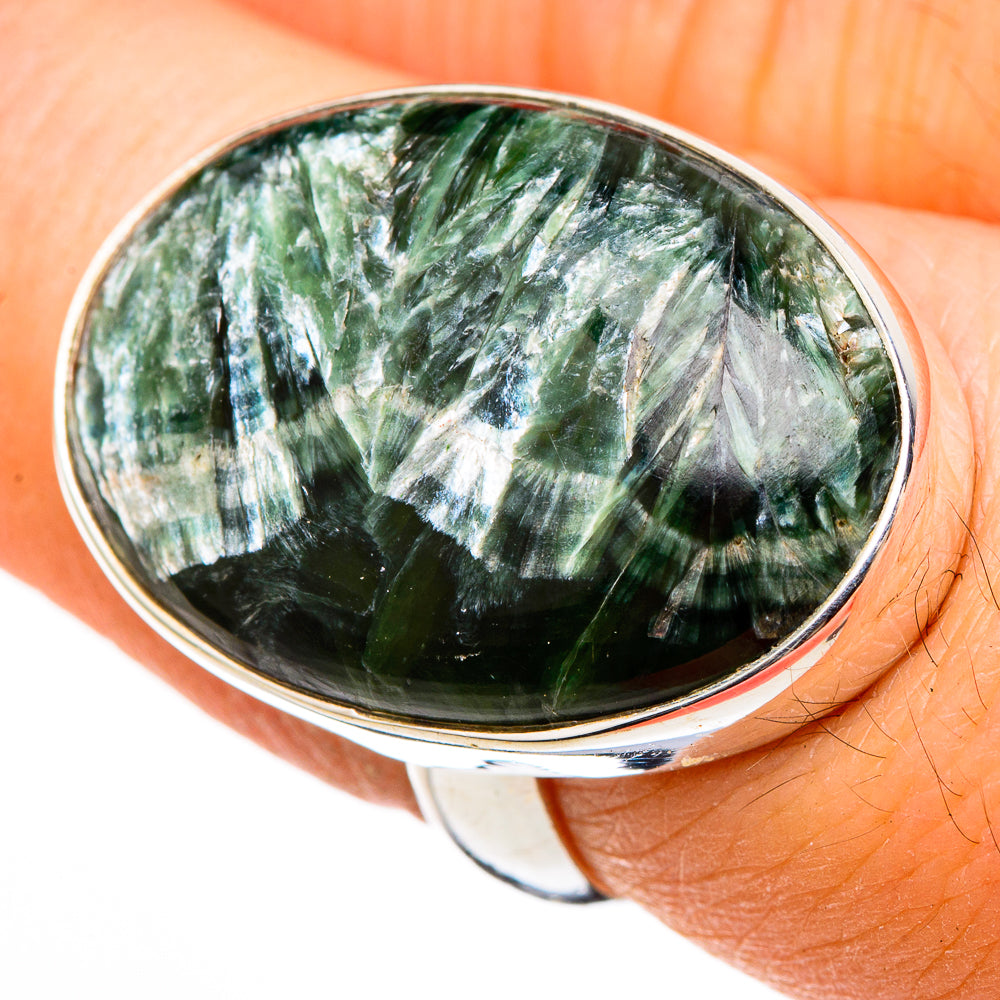 Seraphinite Rings handcrafted by Ana Silver Co - RING100467