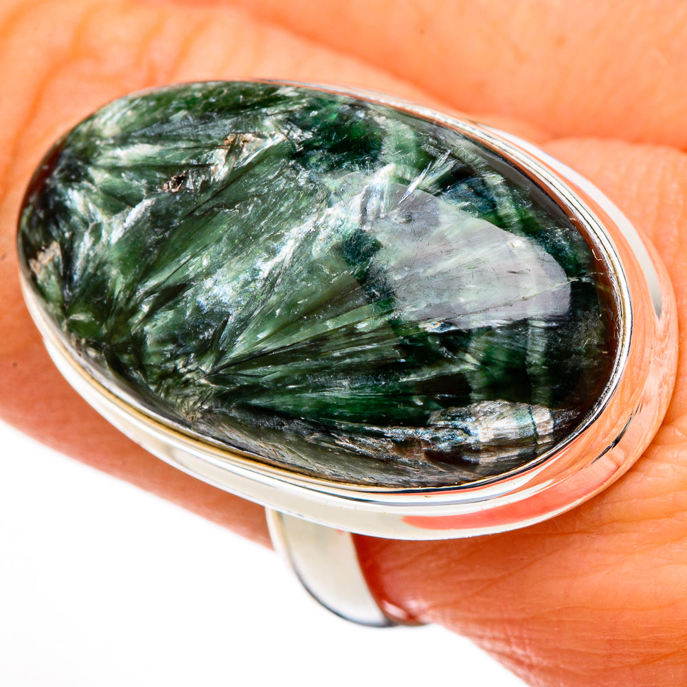 Seraphinite Rings handcrafted by Ana Silver Co - RING100474
