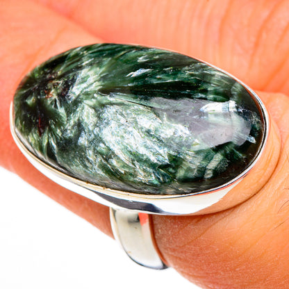 Seraphinite Rings handcrafted by Ana Silver Co - RING100476
