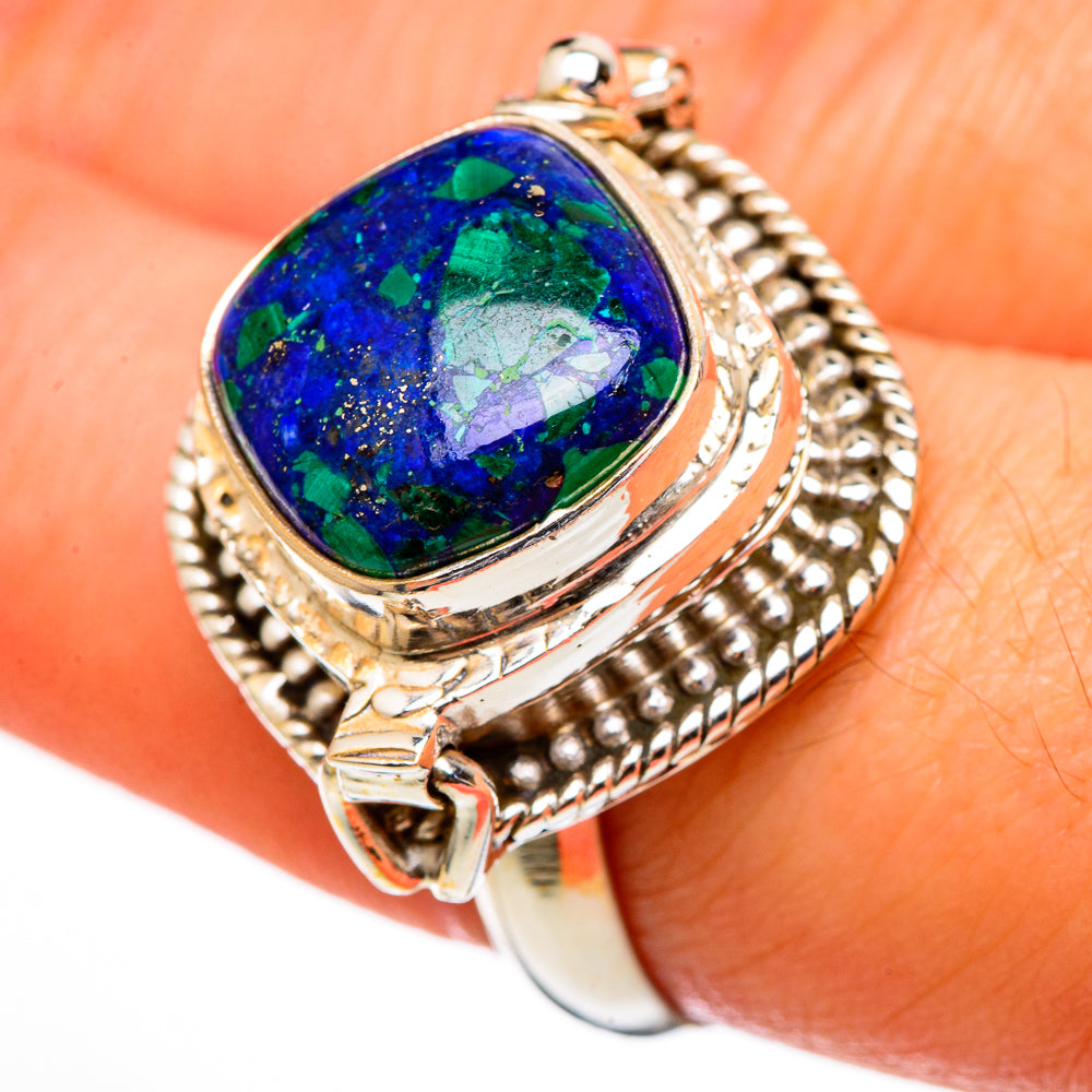Azurite Rings handcrafted by Ana Silver Co - RING100480