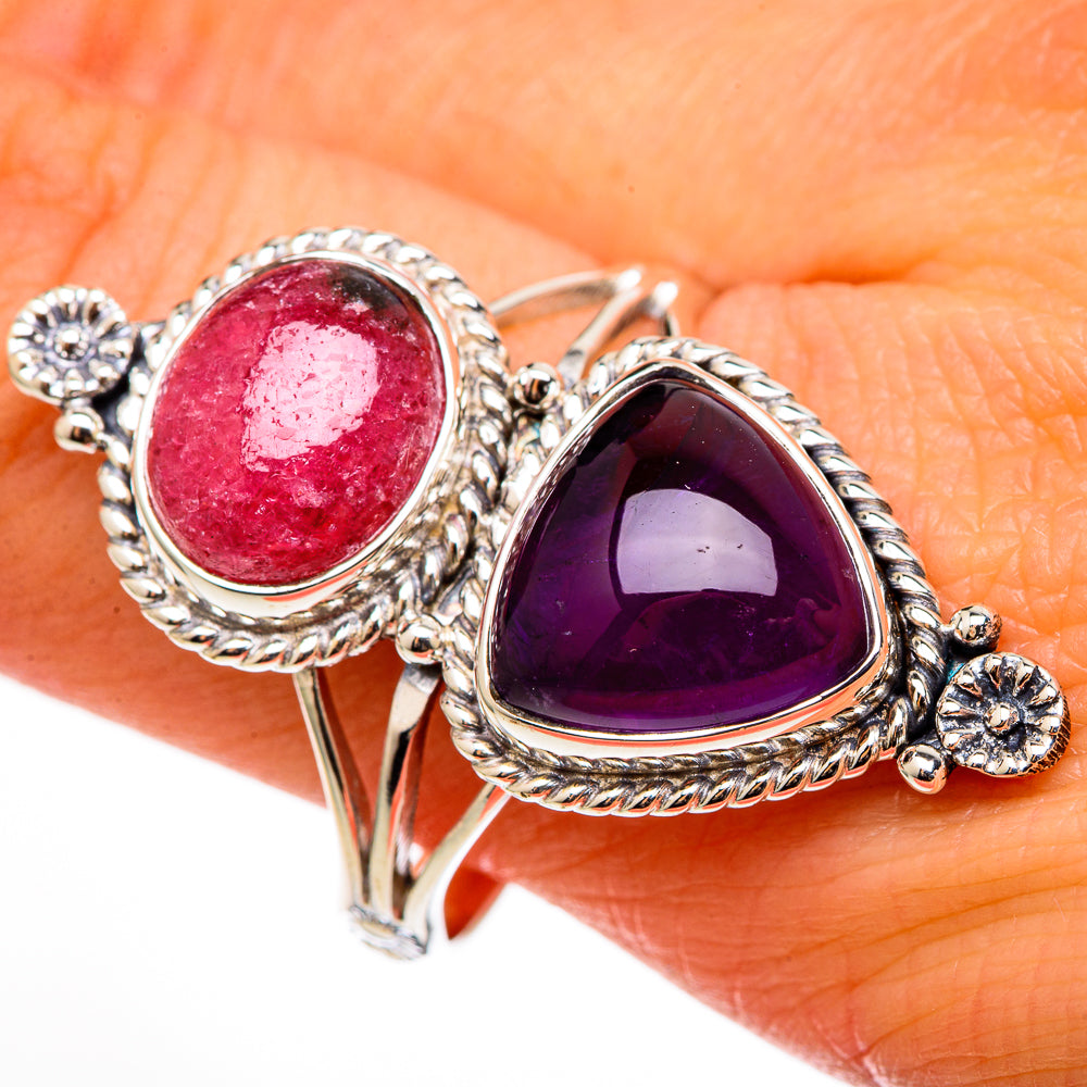 Rhodonite Rings handcrafted by Ana Silver Co - RING100481