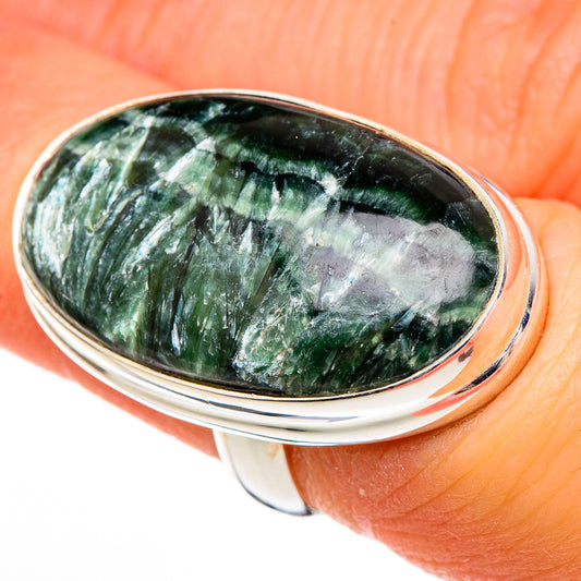 Seraphinite Rings handcrafted by Ana Silver Co - RING100484