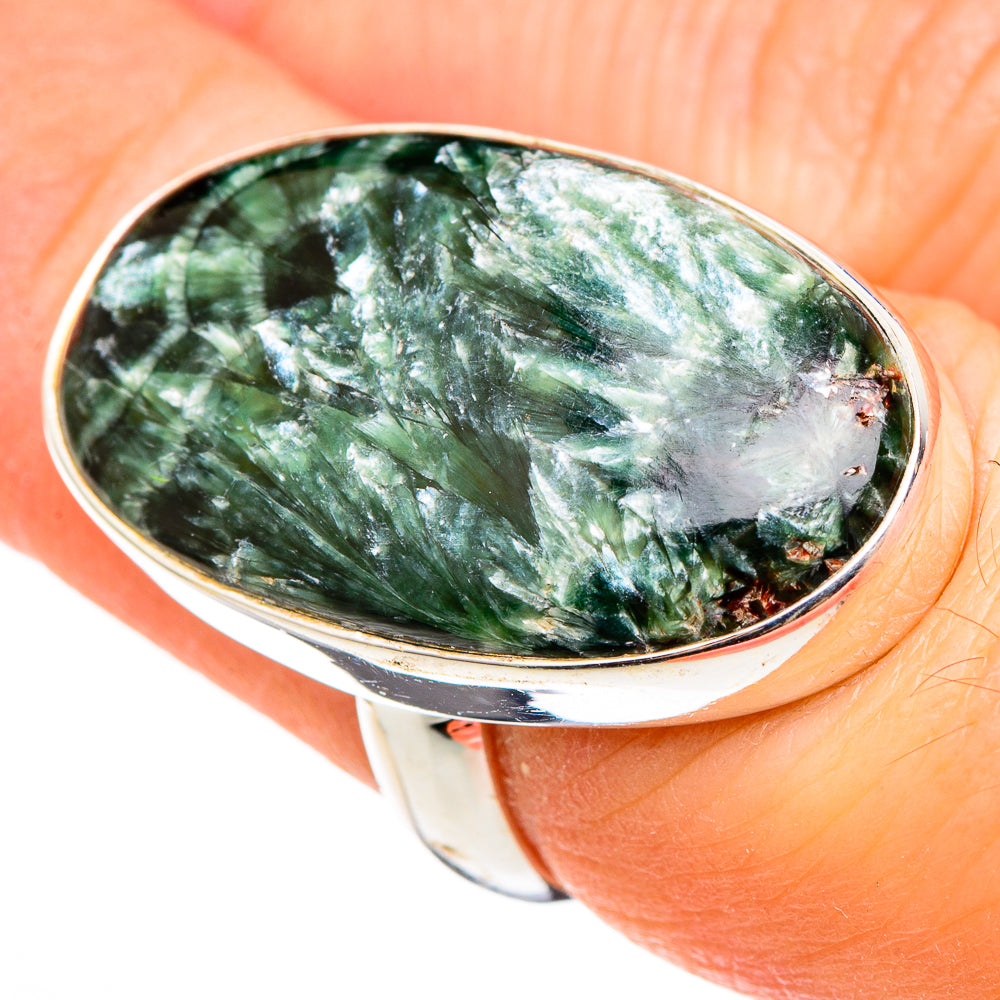 Seraphinite Rings handcrafted by Ana Silver Co - RING100486