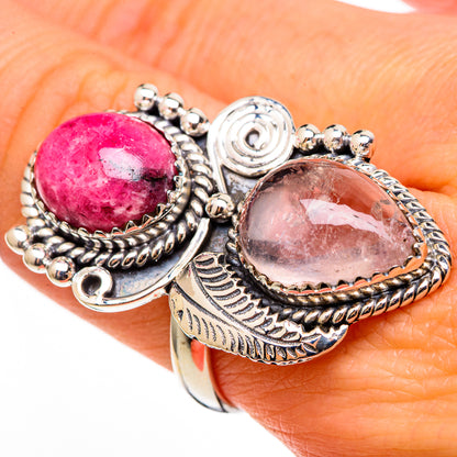 Rose Quartz Rings handcrafted by Ana Silver Co - RING100489