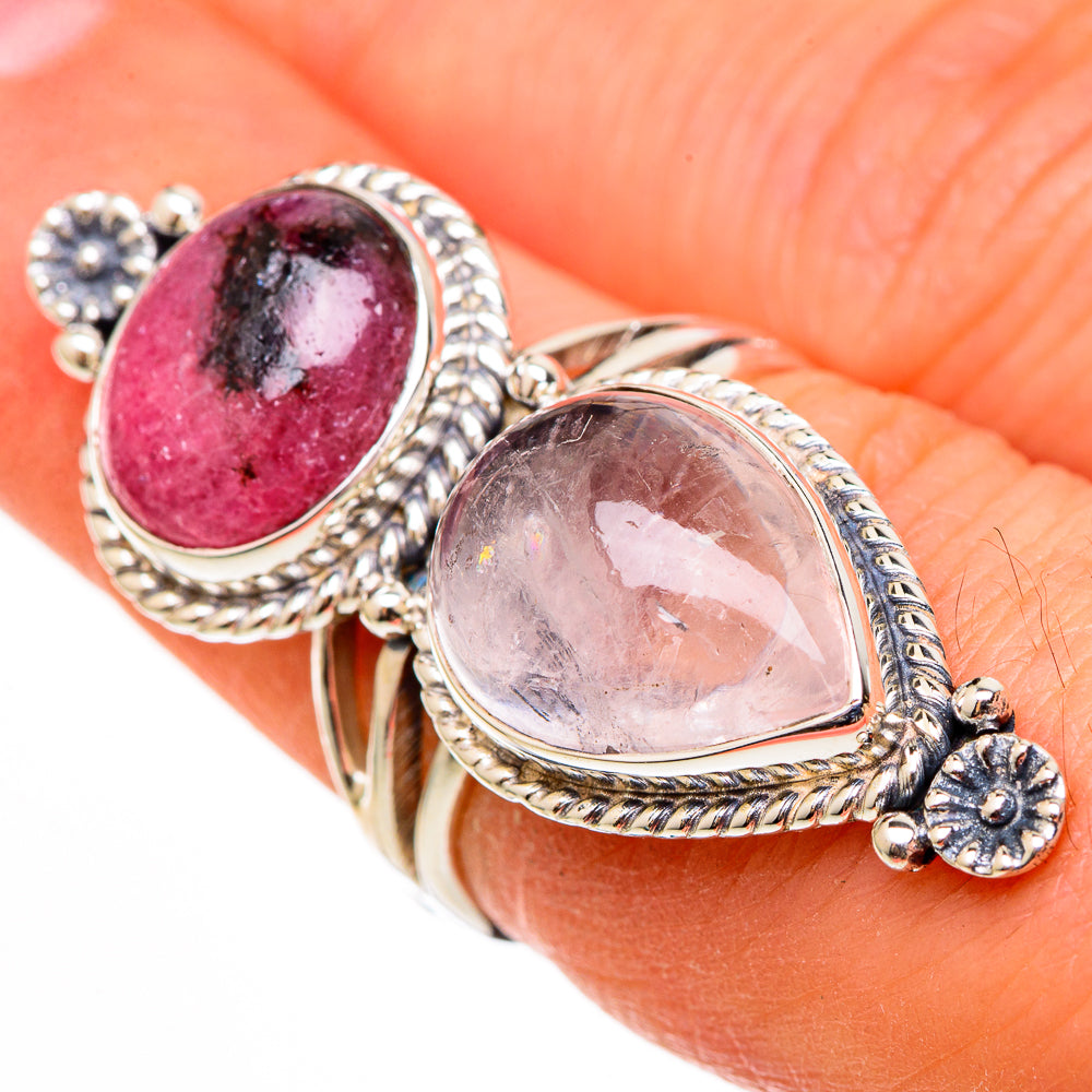 Rose Quartz Rings handcrafted by Ana Silver Co - RING100502