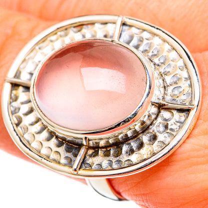 Rose Quartz Rings handcrafted by Ana Silver Co - RING100503