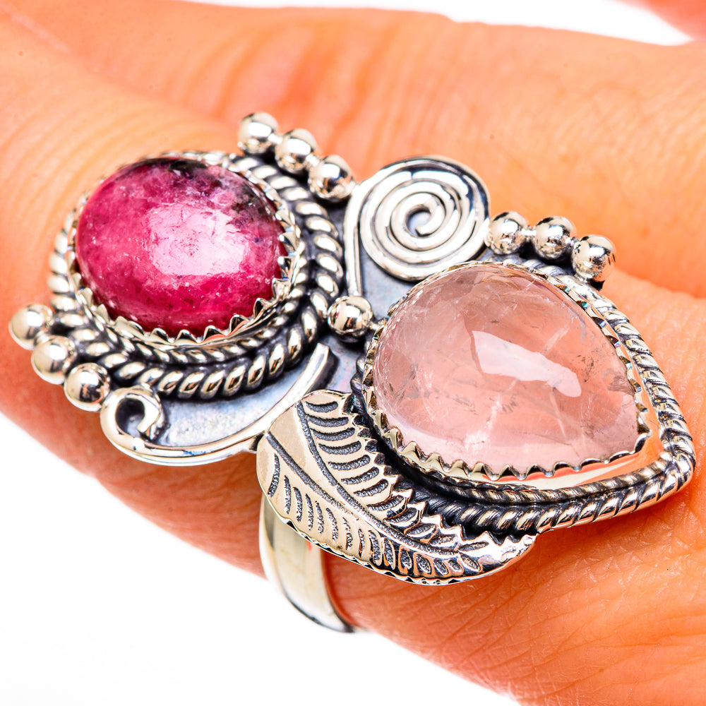 Rose Quartz Rings handcrafted by Ana Silver Co - RING100504