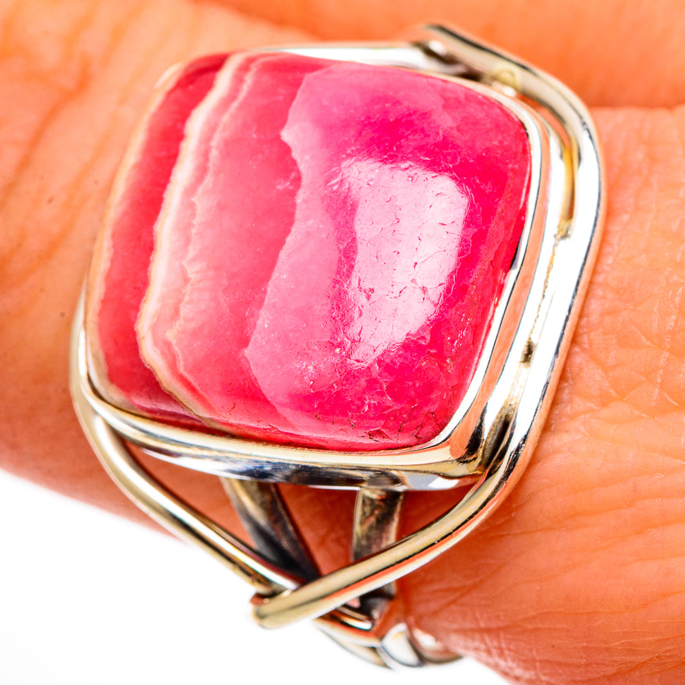 Rhodochrosite Rings handcrafted by Ana Silver Co - RING100506