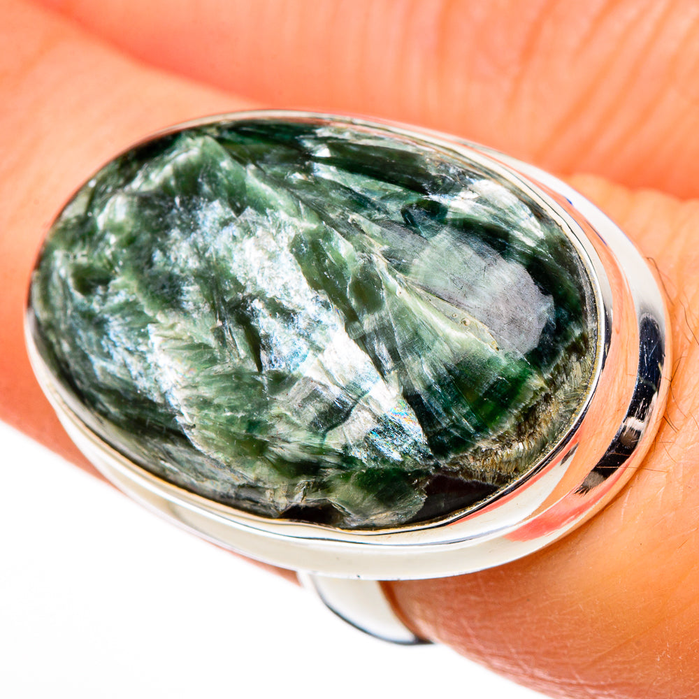 Seraphinite Rings handcrafted by Ana Silver Co - RING100507