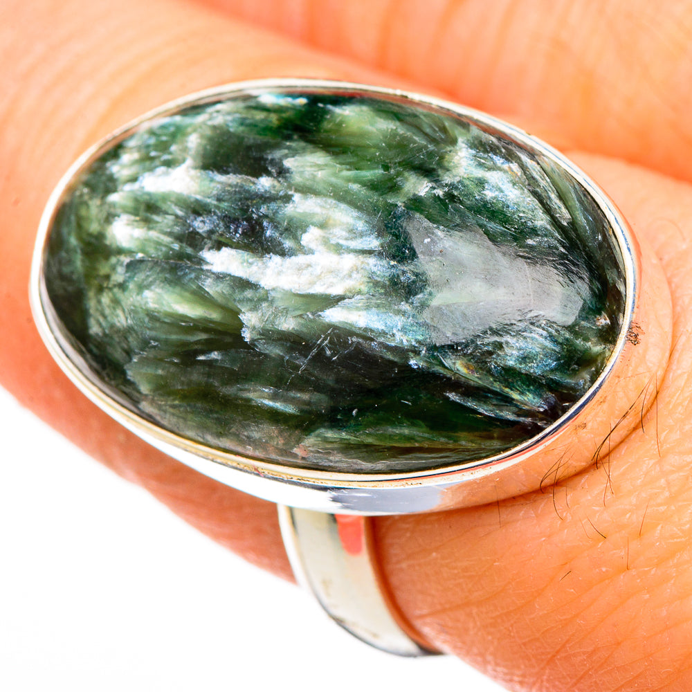 Seraphinite Rings handcrafted by Ana Silver Co - RING100508