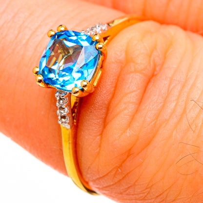 Blue Topaz Rings handcrafted by Ana Silver Co - RING100510