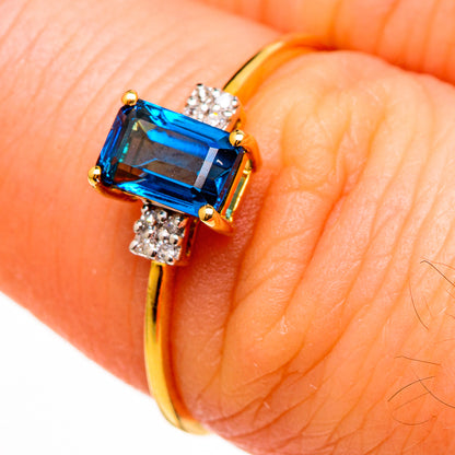 London Blue Topaz Rings handcrafted by Ana Silver Co - RING100511