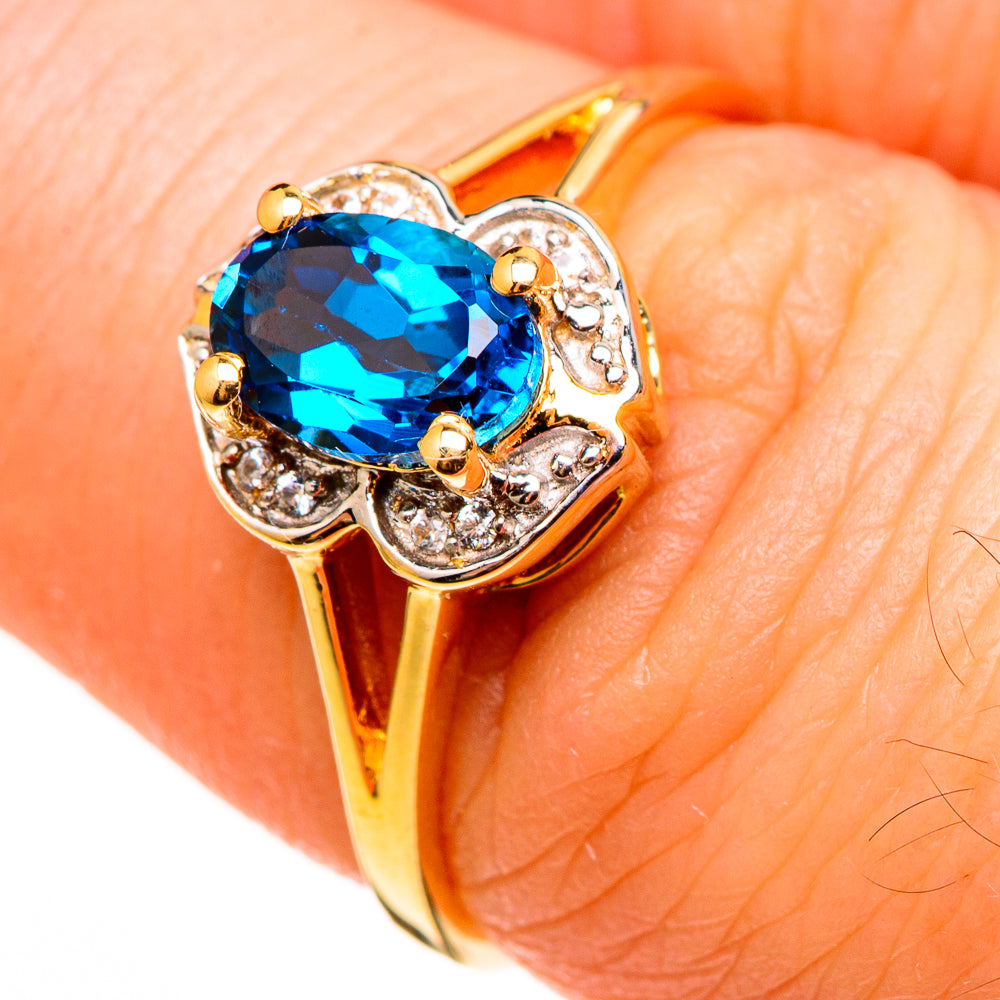 London Blue Topaz Rings handcrafted by Ana Silver Co - RING100512