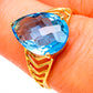 Blue Topaz Rings handcrafted by Ana Silver Co - RING100521