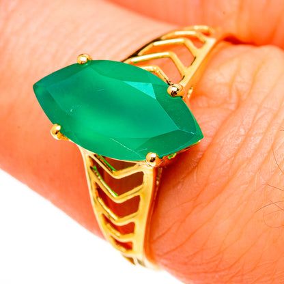 Green Onyx Rings handcrafted by Ana Silver Co - RING100522