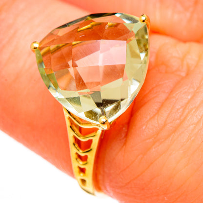 Green Amethyst Rings handcrafted by Ana Silver Co - RING100523
