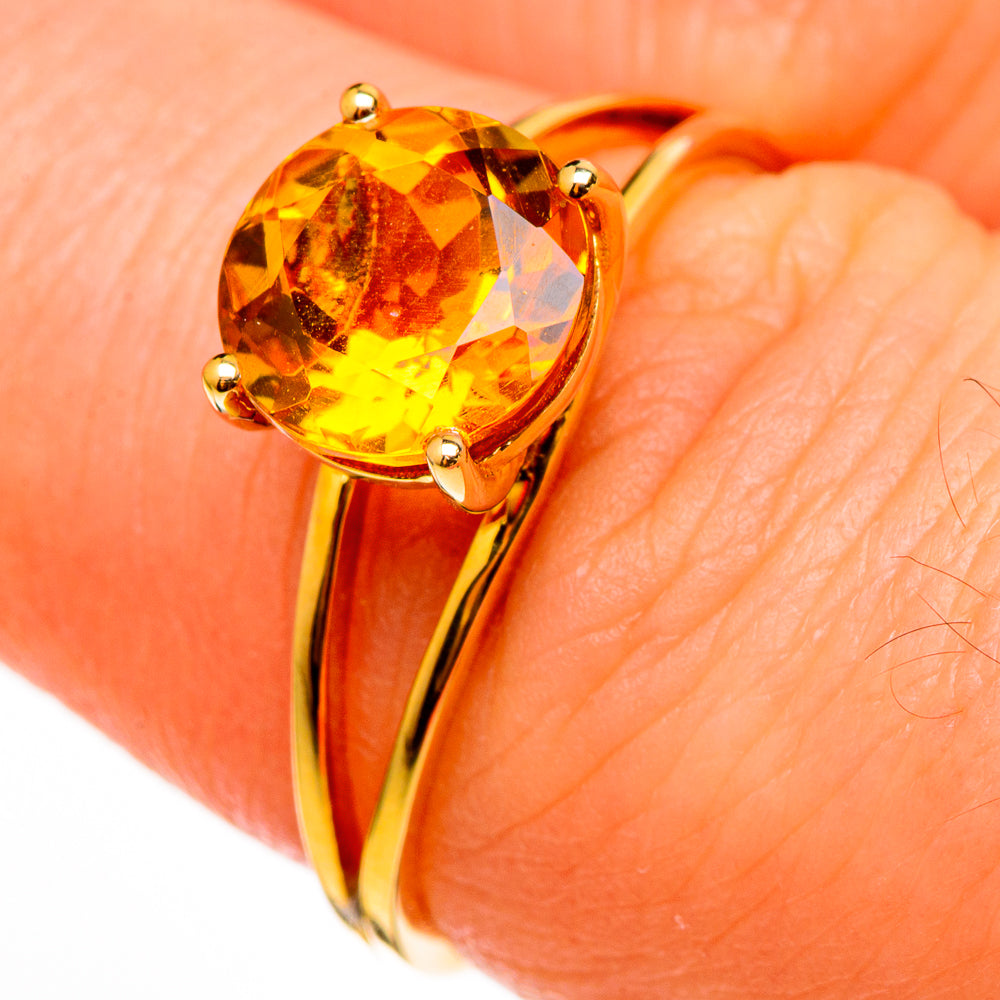 Mandarin Citrine Rings handcrafted by Ana Silver Co - RING100524