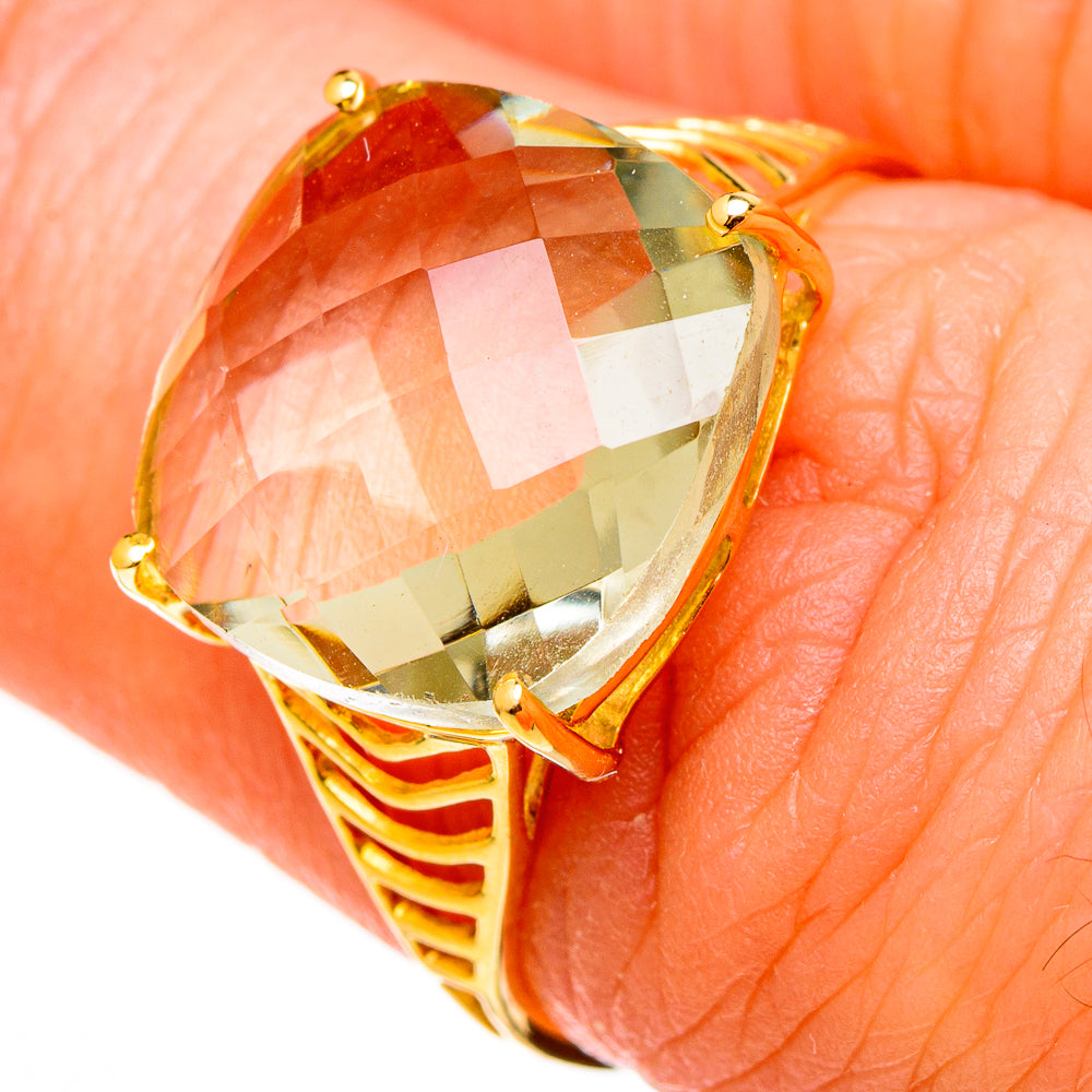 Green Amethyst Rings handcrafted by Ana Silver Co - RING100535