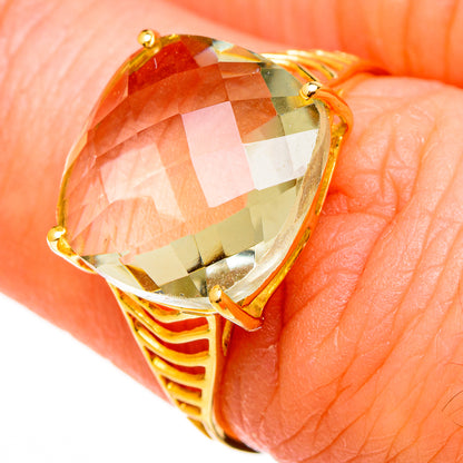 Green Amethyst Rings handcrafted by Ana Silver Co - RING100535