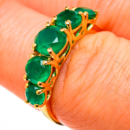 Green Onyx Rings handcrafted by Ana Silver Co - RING100538