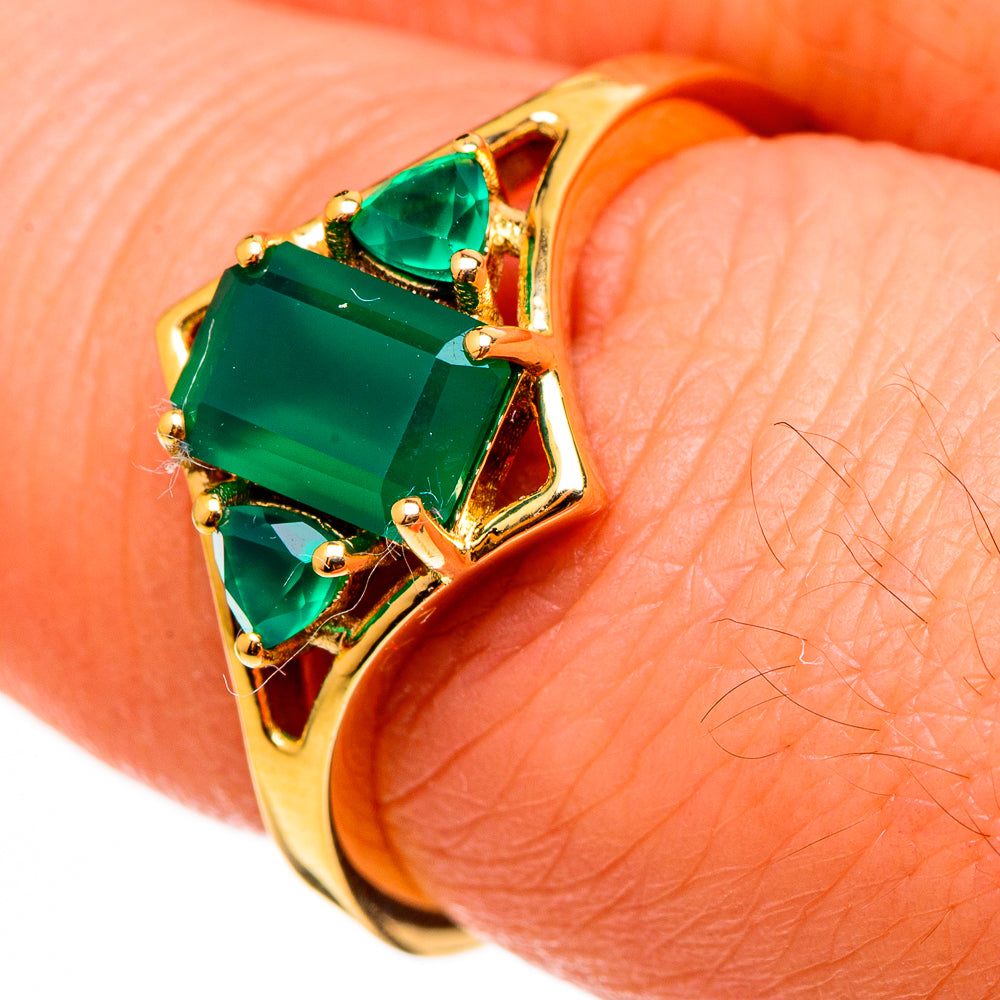 Green Onyx Rings handcrafted by Ana Silver Co - RING100540