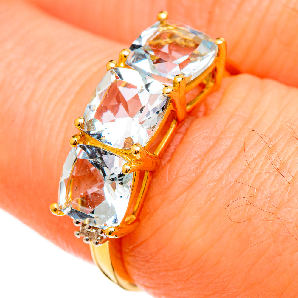 Aquamarine Rings handcrafted by Ana Silver Co - RING100543