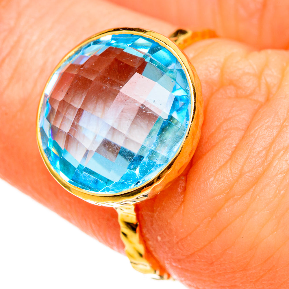 Blue Topaz Rings handcrafted by Ana Silver Co - RING100547