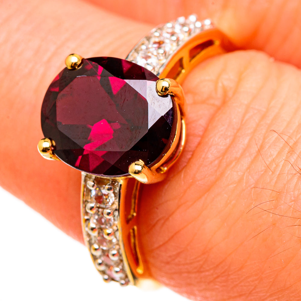 Rhodolite Garnet Rings handcrafted by Ana Silver Co - RING100557
