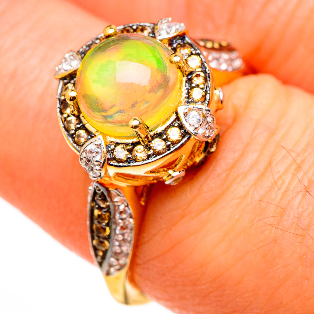 Ethiopian Opal Rings handcrafted by Ana Silver Co - RING100562