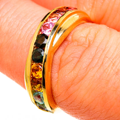 Multi-tourmaline Rings handcrafted by Ana Silver Co - RING100566