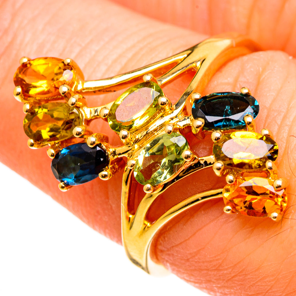 Multi-Colored Sapphire Rings handcrafted by Ana Silver Co - RING100567