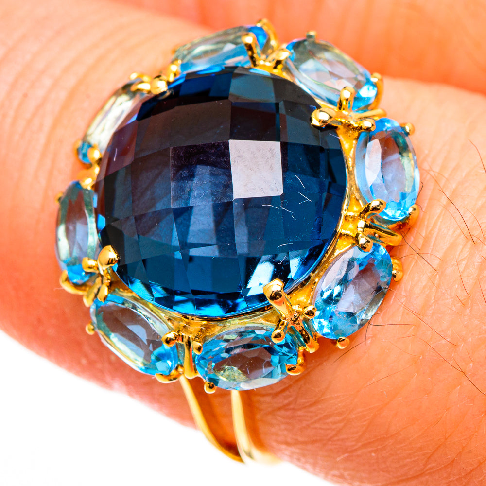 London Blue Topaz Rings handcrafted by Ana Silver Co - RING100569