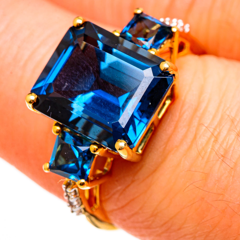 London Blue Topaz Rings handcrafted by Ana Silver Co - RING100570