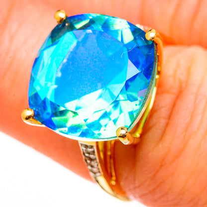 Peacock Doublet Quartz Rings handcrafted by Ana Silver Co - RING100571