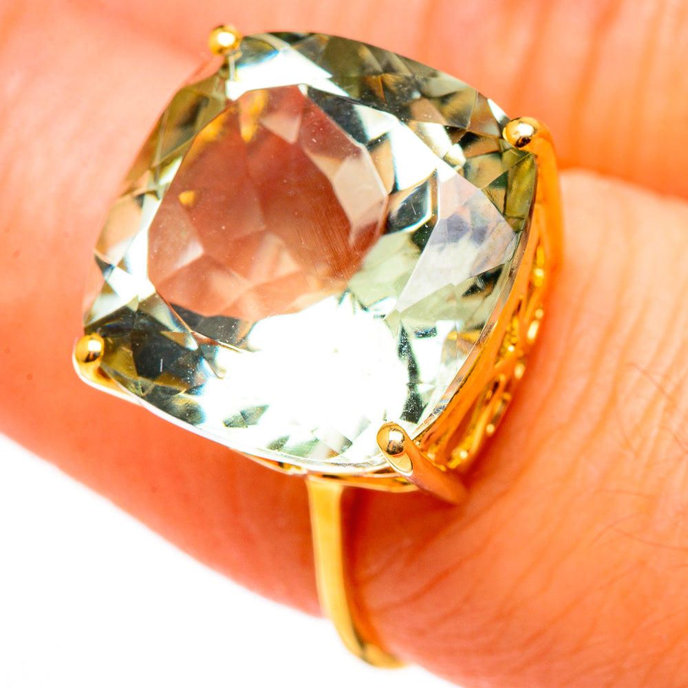 Green Amethyst Rings handcrafted by Ana Silver Co - RING100572