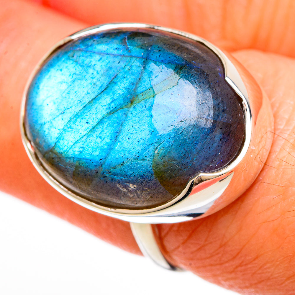 Labradorite Rings handcrafted by Ana Silver Co - RING100577