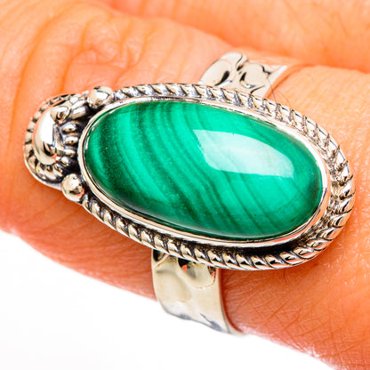 Malachite Rings handcrafted by Ana Silver Co - RING100583