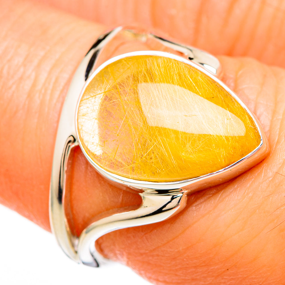 Rutilated Quartz Rings handcrafted by Ana Silver Co - RING100593