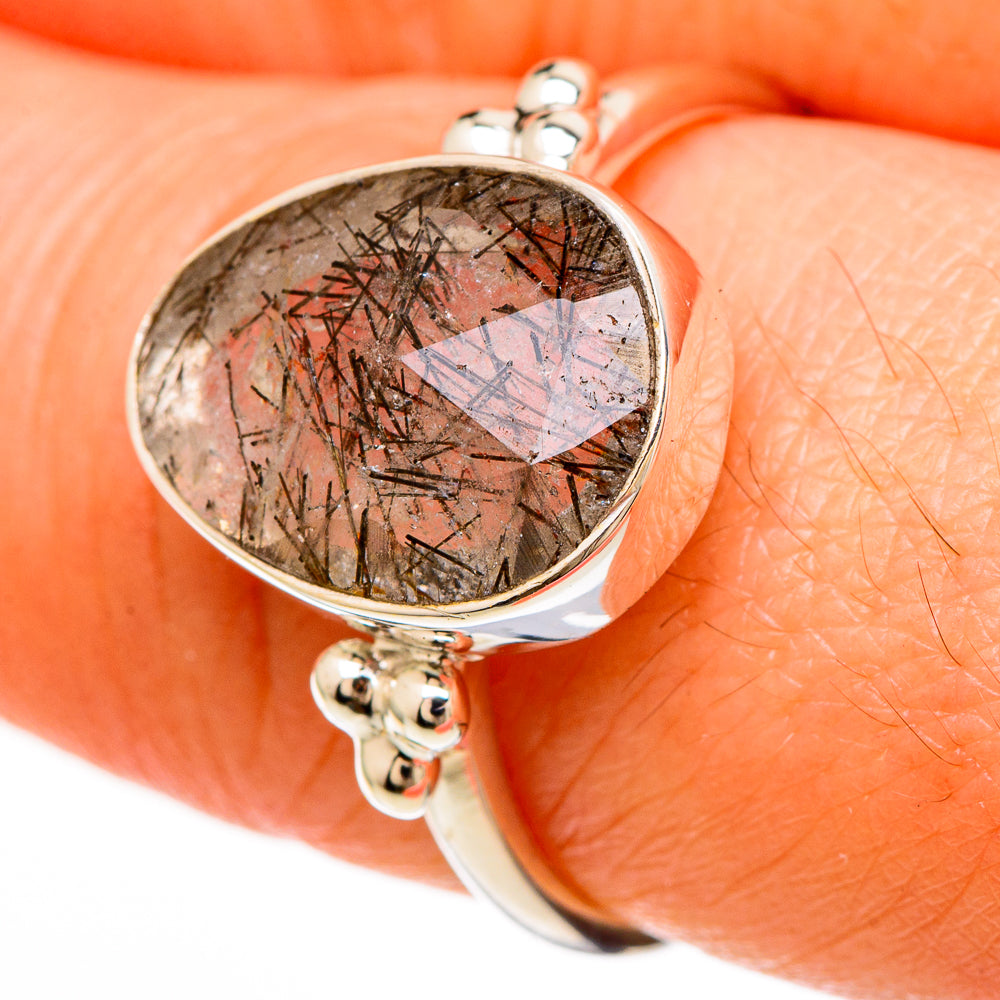 Tourmalinated Quartz Rings handcrafted by Ana Silver Co - RING100594