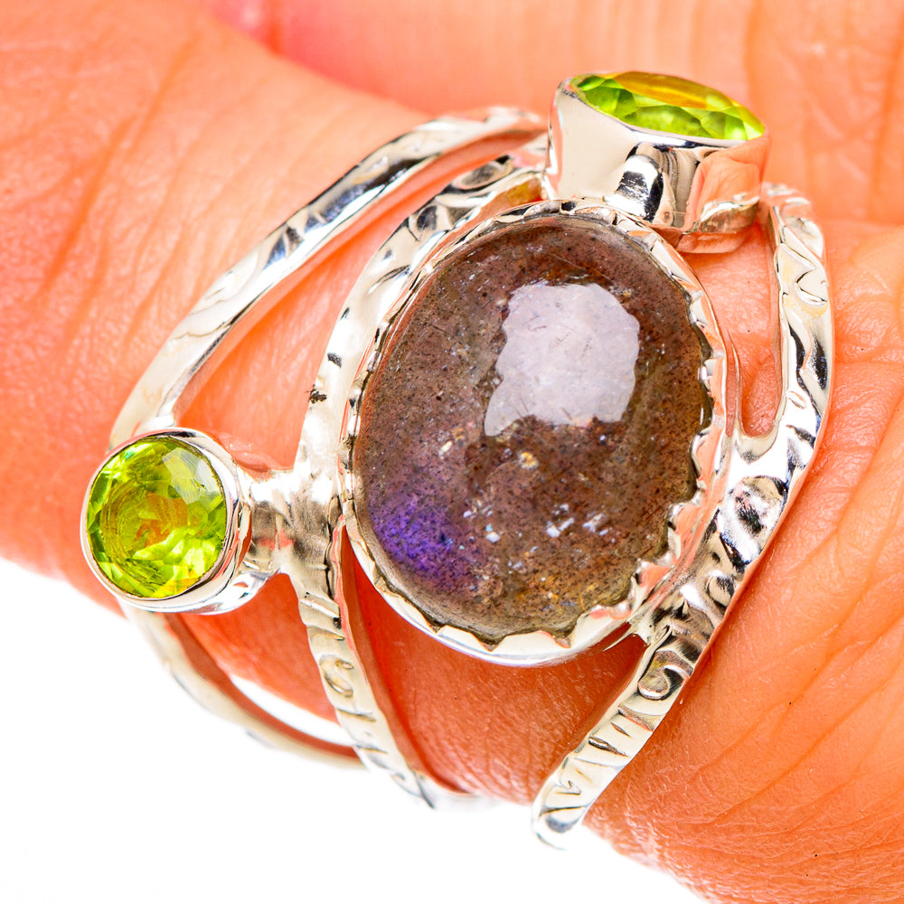 Labradorite Rings handcrafted by Ana Silver Co - RING100599
