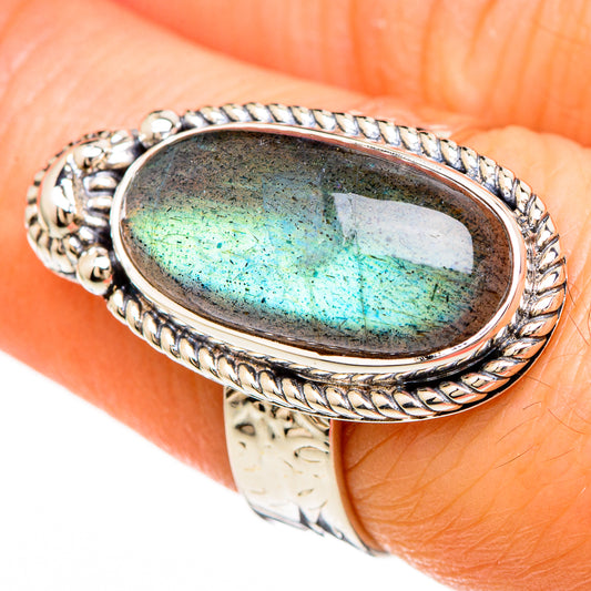 Labradorite Rings handcrafted by Ana Silver Co - RING100603
